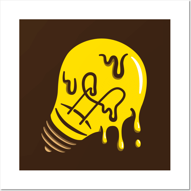 Sweet Idea - Light Bulb (Brown) Wall Art by jepegdesign